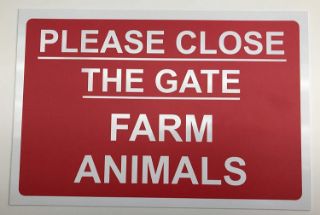 Picture of Please close the gate farm animals