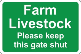 Picture of Farm livestock please keep the gate shut 