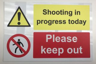Picture of Shooting in progress today please keep out 