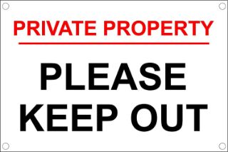 Picture of PRIVATE PROPERTY PLEASE KEEP OUT