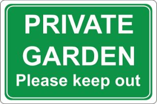 Picture of Private garden please keep out