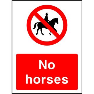Picture of "No Horses" Sign
