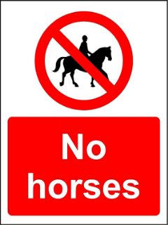 Picture of Prohibition signs No horses 