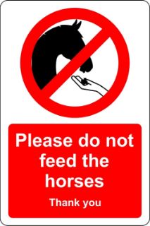 Picture of Please do not feed the horses thank you