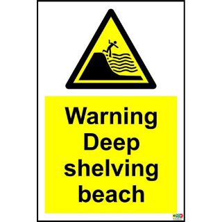 Picture of Warning Deep Shelving Beach Sign
