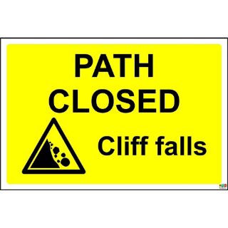 Picture of Path Closed Cliff Fall Safety Sign 