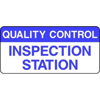 Picture of "Quality Control- Inspection Station" Sign