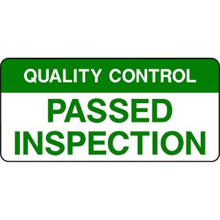 Picture of "Quality Control- Passed Inspection" Sign 