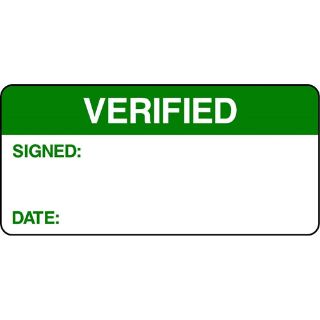 Picture of "Verified- Signed- Date" Sign 