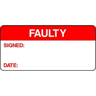 Picture of "Faulty- Signed - Date" Sign 