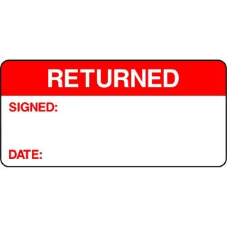 Picture of "Returned-Signed-Date" Sign 