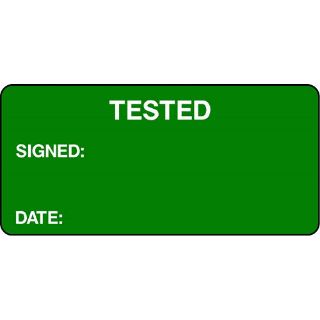Picture of "Tested- Signed- Date" Sign 