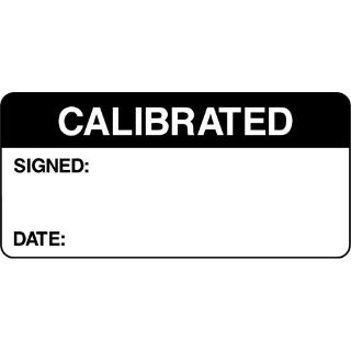 Picture of "Calibrated- Signed-Date" Sign 