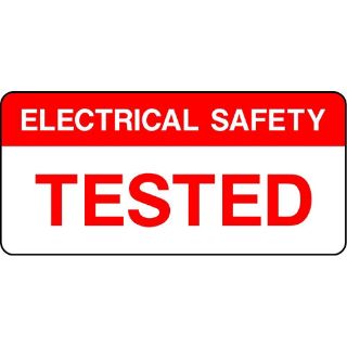 Picture of "Electricity Safety- Tested " Sign 