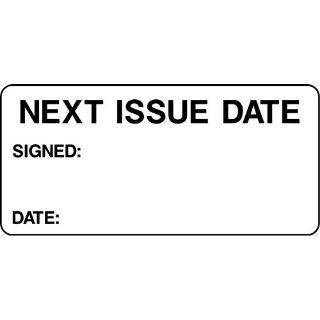 Picture of "Next Issue Date-Signed-Date" Sign 