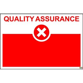Picture of Quality Assurance Signs Quality Assurance Red Blank Sign Safety Sign Notice -