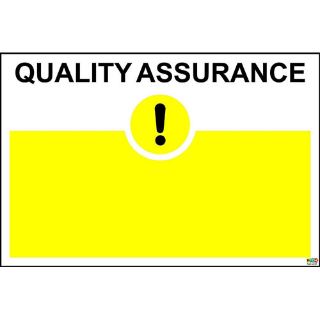 Picture of Quality Assurance Signs Quality Assurance Yellow Blank Sign 