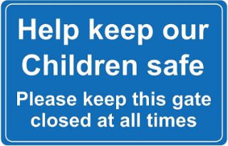 Picture of Help keep our children safety Please keep this gate closed at all time 