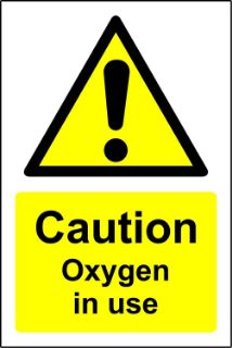 Picture of Caution oxygen in use 