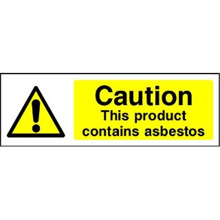 Picture of "Caution This Product Contains Asbestos" Sign