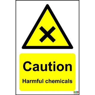 Picture of Caution Harmful Chemicals Safety Signs