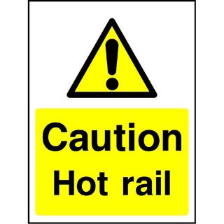 Picture of "Caution- Hot Rail" Sign 