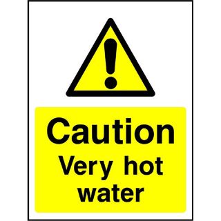 Picture of "Caution Very Hot Water" Sign 
