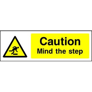Picture of "Caution Mind Step" Sign 