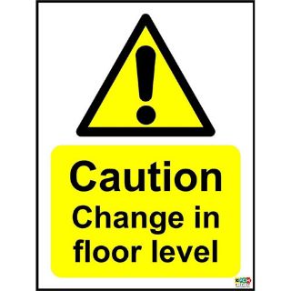 Picture of Caution Change In Floor Level Sign