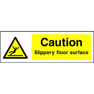 Picture of "Caution Slippery Floor Surface" Sign 
