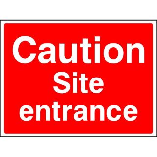 Picture of "Caution Site Entrance" Sign