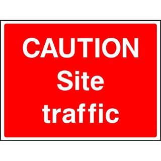 Picture of "Caution Site Traffic" Sign