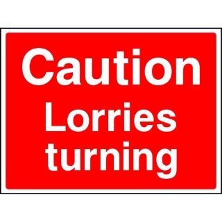 Picture of "Caution Lorries Turning" Sign