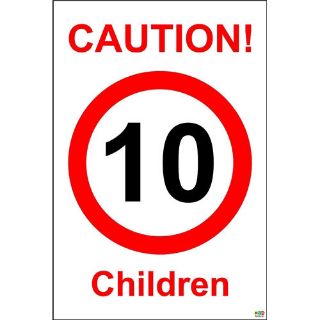 Picture of Caution 10Mph Children Sign