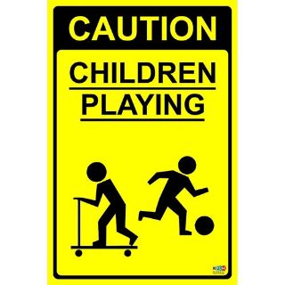 Picture of Caution Children Playing Sign