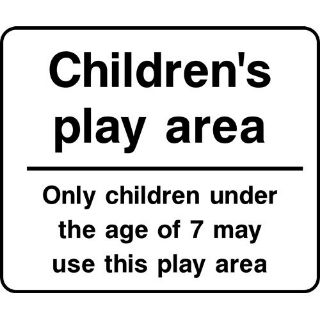 Picture of "Children'S Play Area, Only Children Under 7 May Use This Play Area" Sign 