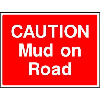 Picture of "Caution Mud On Road" Sign