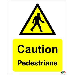 Picture of Caution Pedestrians Sign
