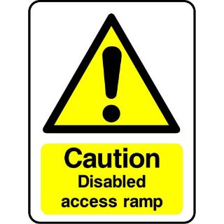 Picture of " Caution Disabled Access Ramp" Sign 