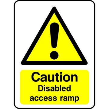 Picture of " Caution Disabled Access Ramp" Sign 