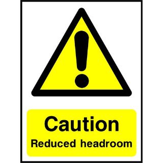Picture of "Caution-Reduced Headroom" Sign 
