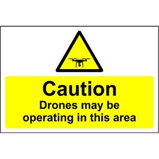 Picture of Caution Drones May Be Operating In This Area Safety Sign