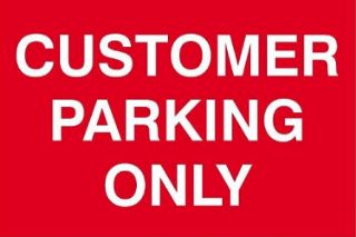 Picture of Customer Parking only car parking