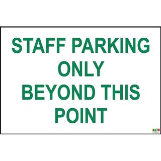 Picture of Staff Parking Only Beyond This Point Sign