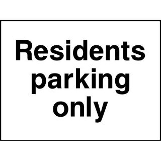 Picture of "Residents Parking Only" Sign 