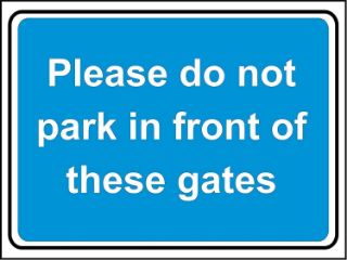 Picture of Please do not park in front of these gates 
