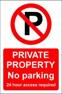 Picture of Private property no parking 24 access required