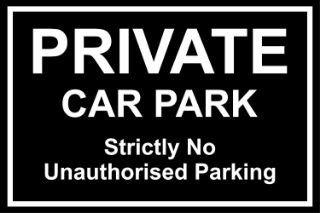 Picture of Private car park strictly no unauthorised parking