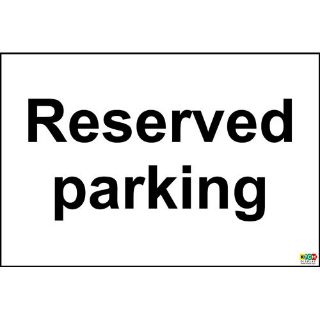 Picture of Reserved Parking Sign
