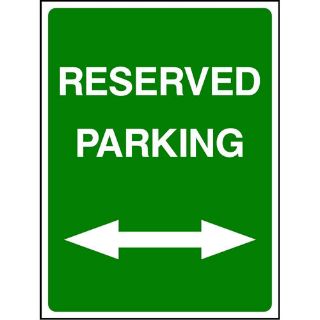 Picture of "Reserved Parking Left  And Right Arrow " Sign 